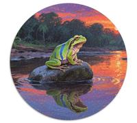 Poison Dart Frog 1000 Pezzi Wildlife Puzzle Circolare Divertimento Festa Aziendale Regalo Per Adulti E Bambini Da 14 Anni E Più 1000pcs (67.5x67.5cm)