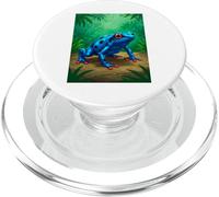 Poison Dart Frog tossina mortale foresta pluviale tropicale fumetto blu PopSockets PopGrip per MagSafe