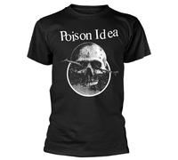 Poison Idea 'Skull Logo' (Nero) T-Shirt - NUOVO E UFFICIALE