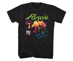 Poison Nothin But A Good Time T-Shirt Manica Corta Nero Cotone Girocollo