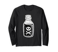 Poison Poison Bottle Skull And Bones Maglia a Manica