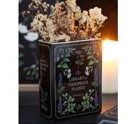 Vaso per piante velenose a forma di libro, in ceramica, stile gotico, design botanico e ispirato ai libri, decorazione per fiori, regalo per gli appassionati di piante e libri