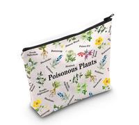 Poisonous Plants Chart Makeup Bag Nature Lovers Gift Pericoloso Piante Merch Fiori Selvatici Borsa Cosmetica Regalo Botanista, Piante velenose