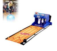 PoiToe Set da Bowling Pieghevole per la Casa, Punteggio con Azzeramento Automatico, Disponibile in Due Misure, Adatto per Giochi con la Palla al Chiuso 2meter