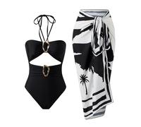 POIUIYQA Costume da Bagno da Donna in Due Pezzi con Top Tankini e Parte Inferiore per Le giornate in Spiaggia e in Piscina