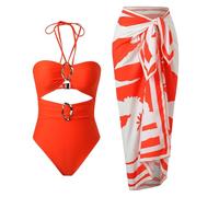 POIUIYQA Costume da Bagno da Donna in Due Pezzi con Top Tankini e Parte Inferiore per Le giornate in Spiaggia e in Piscina
