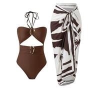 POIUIYQA Costume da Bagno da Donna in Due Pezzi con Top Tankini e Parte Inferiore per Le giornate in Spiaggia e in Piscina