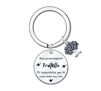 POIUYTRE Portachiavi Fratello Nonno Regalo Portachiavi Fratello Nonno Regalo Nonno Fratello Compleanno Idee Regalo Nonno Fratello Regalo di Laurea Regali Natale Portfachiavi Uomo (Fratello)