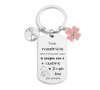 POIUYTRE Portachiavi Madrina Regalo Madrina Regali Natale Compleanno Portachiavi Madrina Battesimo Cresima (2)