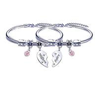 POIUYTRE Regali Natale 2025 Offerte,2 Braccialetti Con Ciondoli,Regali Migliore Amica,Bracciale per Migliore Amica, per Donne e Ragazze, Regalo dell'amicizia,Regalo Amica Compleanno