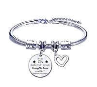 POIUYTRE Regali Natale Zia Regalo Zia Braccialetto Bracciale Zia Sei la migliore ZIA del mondo ti voglio bene sempre e per sempre Regali Zia Compleanno Regalo Zia Speciale Regalo Zia Natale (1)