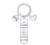 POIUYTRE Regali Portachiavi Fratello Amico Regalo Personalizzato per Fratello Amico Portachiavi Amicizia Regalo di Laurea Regalo Fratello Compleanno Regali Natale 2025 Offerte (4)