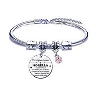 POIUYTRE Regalo Bracciale Sorella Braccialetto Sorella Braccialetto Donna Regalo per Sorelle Regali Bracciali Amica Compleanno Laurea Regali Natale 2025 Offerte (5)