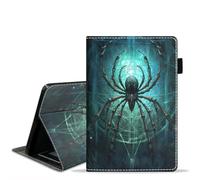 POIUYTREW Custodia per Amazon Kindle Fire HD 10 e 10 Plus Tablet 10,1" (13a/11a generazione, 2023/2021) - Custodia a libro in pelle PU con accensione e spegnimento automatico intelligente, ragno