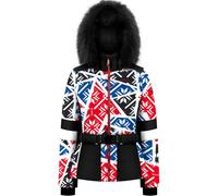 POIVRE BLANC Ski Jacket Print - Donna - Nero / Rosso / Blu - Taglia XL- modello 2025