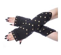 Poizen Industries Whisper Studded Gothic Punk Rock Arm Warmers AAW-WHISPER-B-1