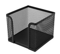 Pojemnik na karteczki Q-CONNECT Office Set metalowy czarny