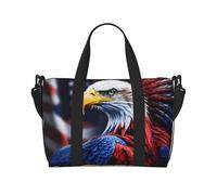 pojknbv American Bald Eagle Print Versatile Borsa da viaggio a mano Business Weekend Tote Borsa a tracolla Accessorio quotidiano
