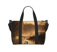 pojknbv Borsa da viaggio versatile con stampa di anatre selvatiche che volano da caccia borsa da viaggio per il fine settimana di lavoro borsa a tracolla