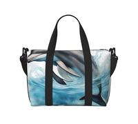 pojknbv Borsa da viaggio versatile con stampa di delfino oceano che ti guarda, borsa da viaggio a mano, borsa a tracolla, accessorio quotidiano
