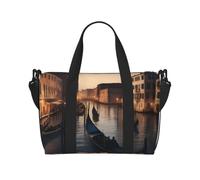 pojknbv Borsa da viaggio versatile con stampa di Venezia Night, borsa a tracolla per il fine settimana di lavoro, accessorio quotidiano