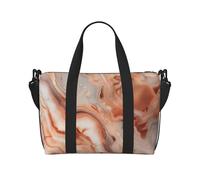 pojknbv Borsa da viaggio versatile in oro rosa con stampa marmorizzata, accessorio quotidiano per il fine settimana di lavoro