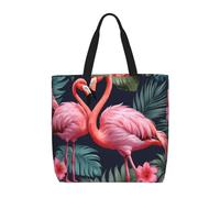 pojknbv Borsa organizer extra large con stampa di fenicotteri, leggera, riutilizzabile, per shopping, viaggi, spiaggia
