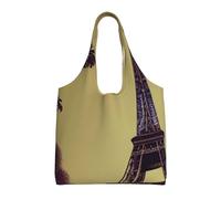 pojknbv Borsa tote in tela con stampa Torre Eiffel di Parigi extra large riutilizzabile per lo shopping, la spiaggia, i viaggi, le gite del fine settimana