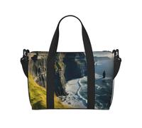pojknbv Irlanda All'aperto Contea di Clare The Cliffs Stampa Versatile Borsa Da Viaggio A Mano Business Weekend Tote Borsa A Tracolla Accessorio Quotidiano