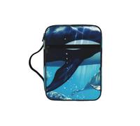 pojknbv Killer Whales Swim along Print Bibbia Storage Bag Scripture Holder Religiosa Chiesa Accessorio Viaggio Devozionale