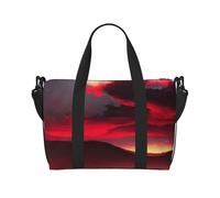 pojknbv Red Sky At Night Starry Print Versatile Borsa da viaggio a mano Business Weekend Tote Borsa a tracolla Accessorio quotidiano