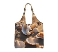pojknbv Seashell Landscape On The Beach Print Extra-Large Canvas Tote Bag Riutilizzabile Quotidiano Shopping Spiaggia Viaggi Weekend Fughe