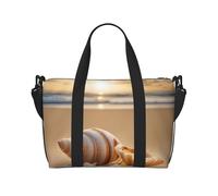 pojknbv Seashell Landscape On The Beach Print Versatile Borsa da viaggio a mano Business Weekend Tote Borsa a tracolla Accessorio quotidiano