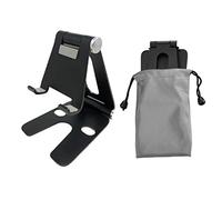POKANIC Supporto per cellulare completamente pieghevole supporto da tavolo scrivania letto ufficio scuola cucina viaggi portatile regolabile multiangolo in alluminio