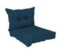 POKAR Cuscini per Divano Cuscini Sedie Cuscino da Giardino Set di 2 (1x Cuscino seduta 40x40x10 cm + 1x Cuscino schienale 50x40x10 cm), Verde Scuro