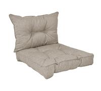 POKAR Cuscini per Divano Cuscini Sedie Cuscino da Giardino Set di 2 (1x Cuscino seduta 70x70x10 cm + 1x Cuscino schienale 70x40x10 cm), Beige