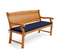 POKAR Cuscino per Panca 110x50 cm | Sfoderabile con Lacci Antiscivolo | Seduta per Panchina, Panca da Giardino, Dondolo, Sedia | Interno ed Esterno | OEKO-TEX | Prodotto nell'UE | Blu Scuro