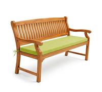 POKAR Cuscino per Panca 170x50 cm | Sfoderabile con Lacci Antiscivolo | Seduta per Panchina, Panca da Giardino, Dondolo, Sedia | Interno ed Esterno | OEKO-TEX | Prodotto nell'UE | Verde