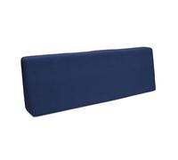 POKAR Cuscino-schienale 120x40cm per Divano da Giardino, fodere asportabile e lavabile, Spalliera per Bancali, Interno ed Esterno, schiuma fredda, DYI - fai da te, senza Pallet, blu scuro