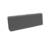 POKAR Cuscino-schienale 120x40cm per Divano da Giardino, fodere asportabile e lavabile, Spalliera per Bancali, Interno ed Esterno, schiuma fredda, DYI - fai da te, senza Pallet, grigio