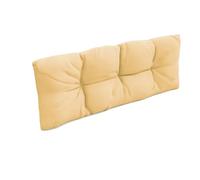 POKAR Cuscino-schienale 120x40cm per Divano da Giardino Idrorepellente, Spalliera per Bancali, schiuma fredda, senza Pallet, beige