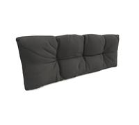 POKAR Cuscino-schienale Imbottito 120x40cm per Divano da Giardino, fodere asportabile e lavabile, Spalliera per Bancali, Interno ed Esterno, DYI - fai da te, senza Pallet, antracite