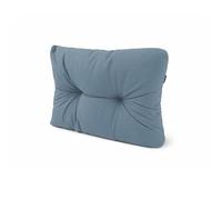 POKAR Cuscino-schienale Imbottito laterale 60x40cm per Divano da Giardino, fodere asportabile e lavabile, Spalliera per Bancali, Interno ed Esterno, DYI - fai da te, senza Pallet, blu