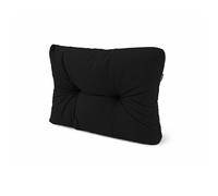 POKAR Cuscino-schienale Imbottito laterale 60x40cm per Divano da Giardino, fodere asportabile e lavabile, Spalliera per Bancali, Interno ed Esterno, DYI - fai da te, senza Pallet, nero
