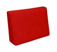 POKAR Cuscino-schienale laterale 60x40cm per Divano da Giardino, fodere asportabile e lavabile, Spalliera per Bancali, Interno ed Esterno, schiuma fredda, DYI - fai da te, senza Pallet, Rosso