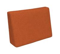 POKAR Cuscino-schienale laterale 60x40cm per Divano da Giardino, fodere asportabile e lavabile, Spalliera per Bancali, Interno ed Esterno, schiuma fredda, DYI - fai da te, senza Pallet, Arancione