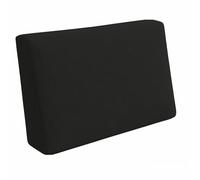 POKAR Cuscino-schienale laterale 60x40cm per Divano da Giardino Impermeabile, fodere asportabile e lavabile, Spalliera per Bancali, schiuma fredda, senza Pallet, Nero