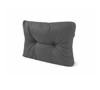 POKAR Cuscino-schienale laterale 60x40cm per Divano da Giardino Impermeabile, Spalliera per Bancali, schiuma fredda, senza Pallet, Antracite