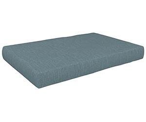 POKAR Cuscino-sedile 120x80x15cm per Divano da Giardino,fodere asportabile e lavabile, per Bancali, comoda Seduta per Interno ed Esterno, schiuma fredda, DYI - fai da te, senza Pallet, blu