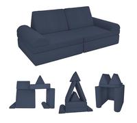 POKAR Divano Modulare per Bambini in Velluto Corduroy | Divano Bambini Trasformabile in Schiuma | Divano da Gioco per Cameretta Bambini | Certificato Oeko-TEX 100 | Cielo Notturno